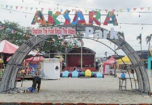 Tempat hiburan Aksara Park yang berada di Simpang Aksara, Medan, saat siang hari. (ist)