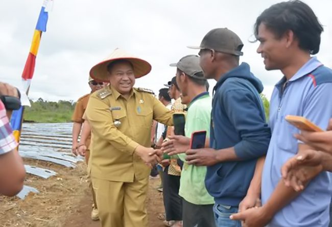 Tanam Bersama Kelompok Suka Tani, Eddy Berutu Bagikan Alat Pertanian 5 Unit