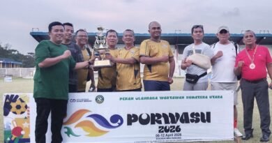 Tim Pralans FC Raih Penghargaan Fair Paly Pekan Olahraga Wartawan Sumatera Utara 2026.