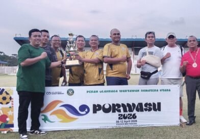 Tim Pralans FC Raih Penghargaan Fair Paly Pekan Olahraga Wartawan Sumatera Utara 2026.