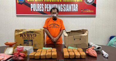 Satresnarkoba Polres Pematangsiantar Ungkap Peredaran Ganja 7 Kg Satu Tersangka Diamankan