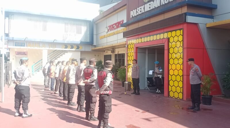 Wakapolsek Medan Kota Pimpin Apel Siaga Pagi