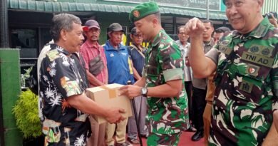 Dandim 0201/Medan Kunker ke Koramil 04/Medan Kota Berikan Santunan Kepada 20 Warga Kaum Dhu’afa