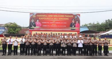 Polresta Deli Serdang Gelar Upacara Farewell Parade Sertijab Kapolresta Deli Serdang