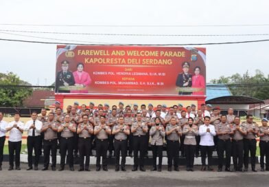 Polresta Deli Serdang Gelar Upacara Farewell Parade Sertijab Kapolresta Deli Serdang