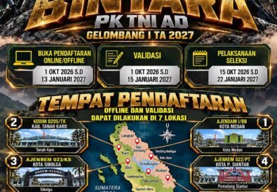 Telah Dibuka ! Penerimaan Bintara Dan Tamtama PK TNI AD Gelombang I TA 2027 Pendaftaran Gratis Tanpa Dipungut Biaya